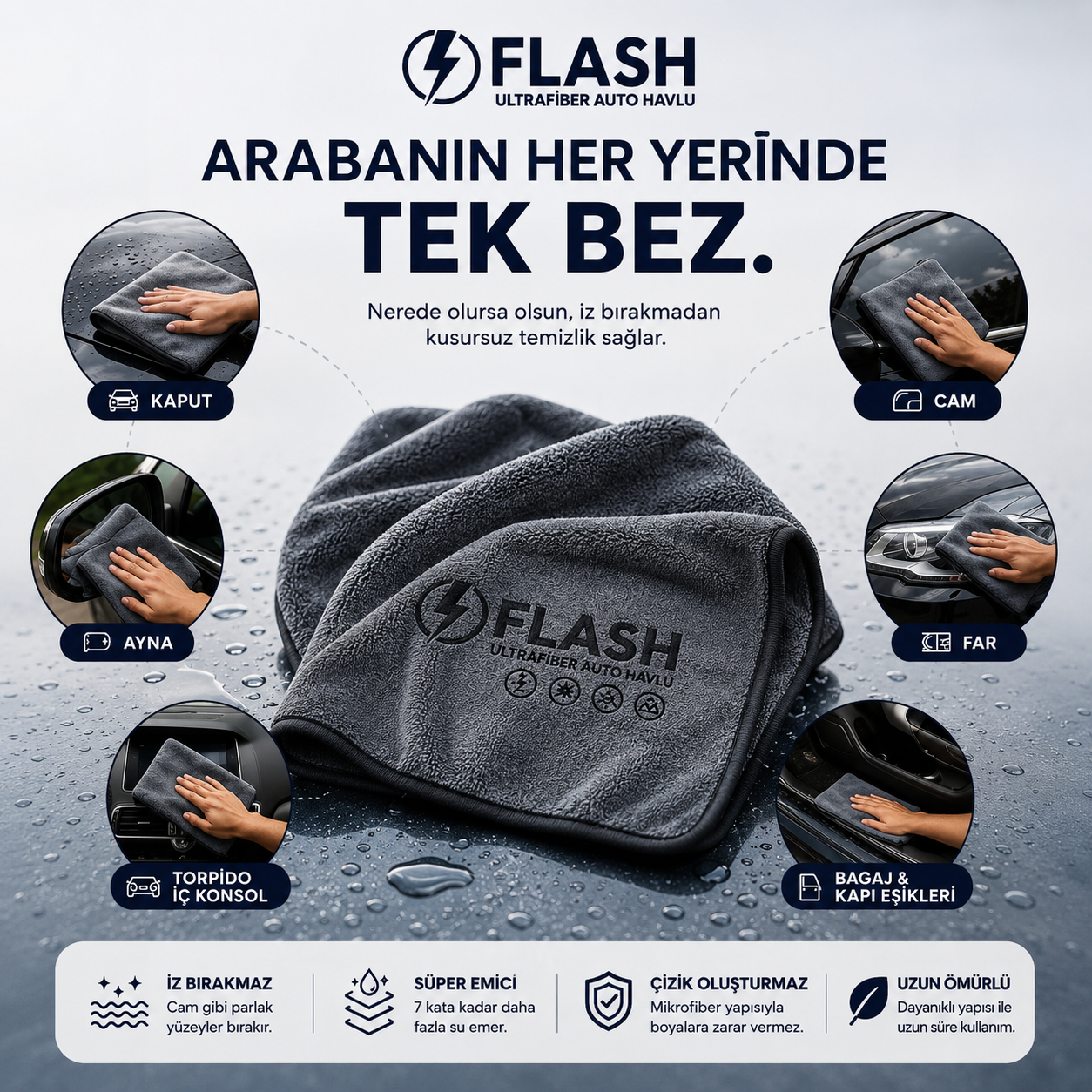 Flash UltraFiber Auto Havlu